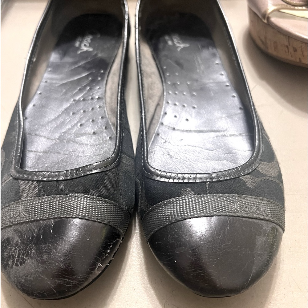 Black Coach Ballet flats